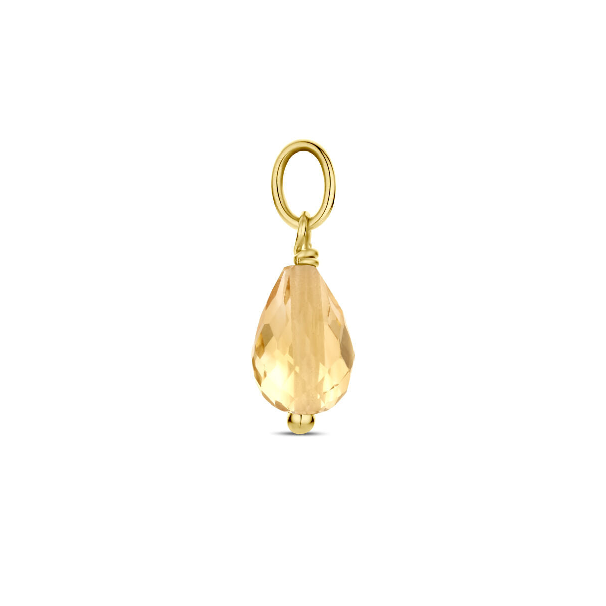 pendentif citrine or jaune 14K
