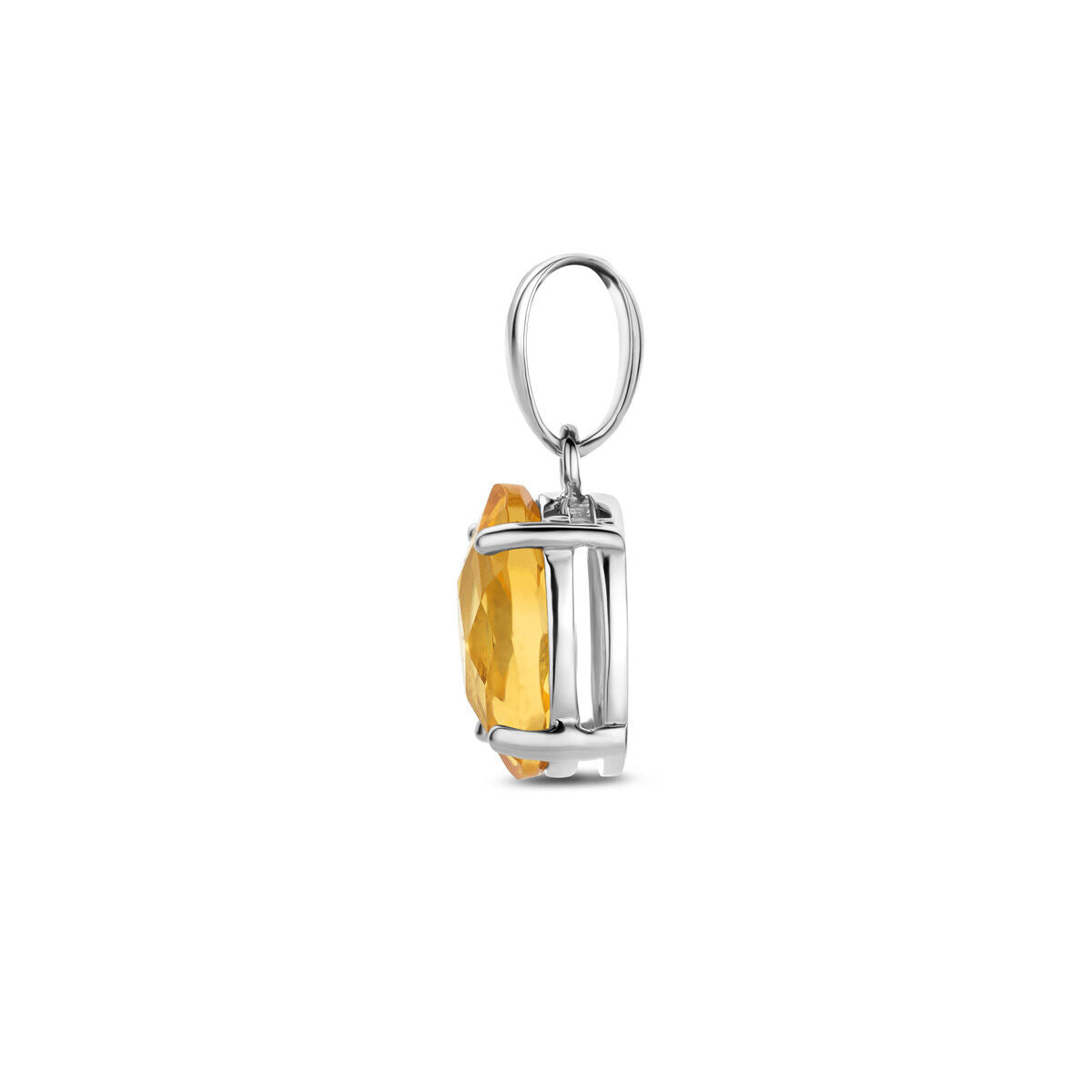 pendentif citrine argent rhodié