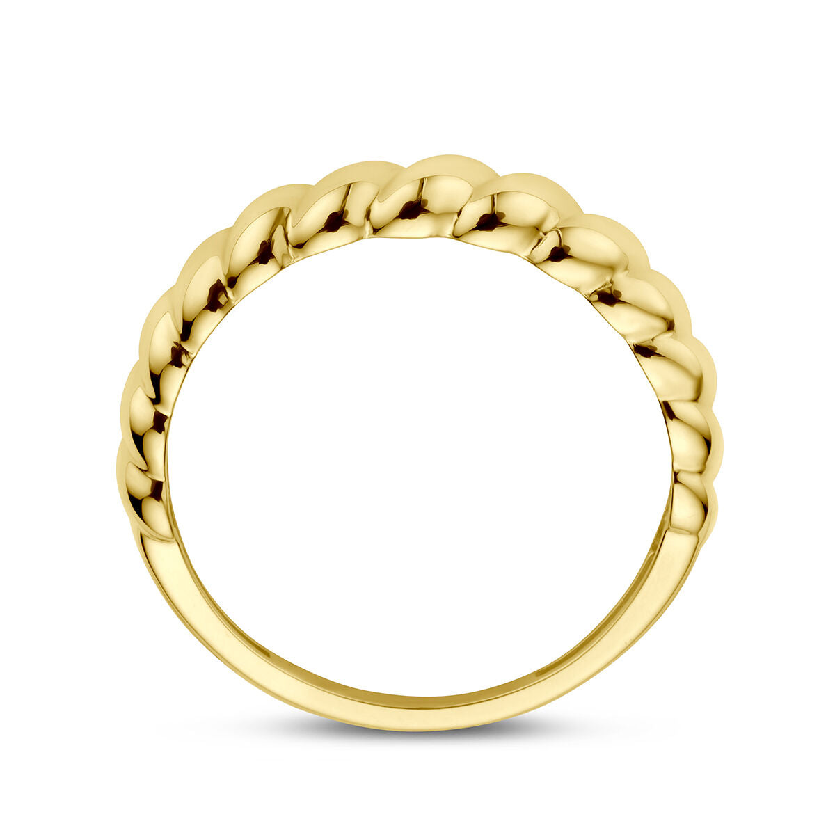 bague torsadée en or jaune 14K