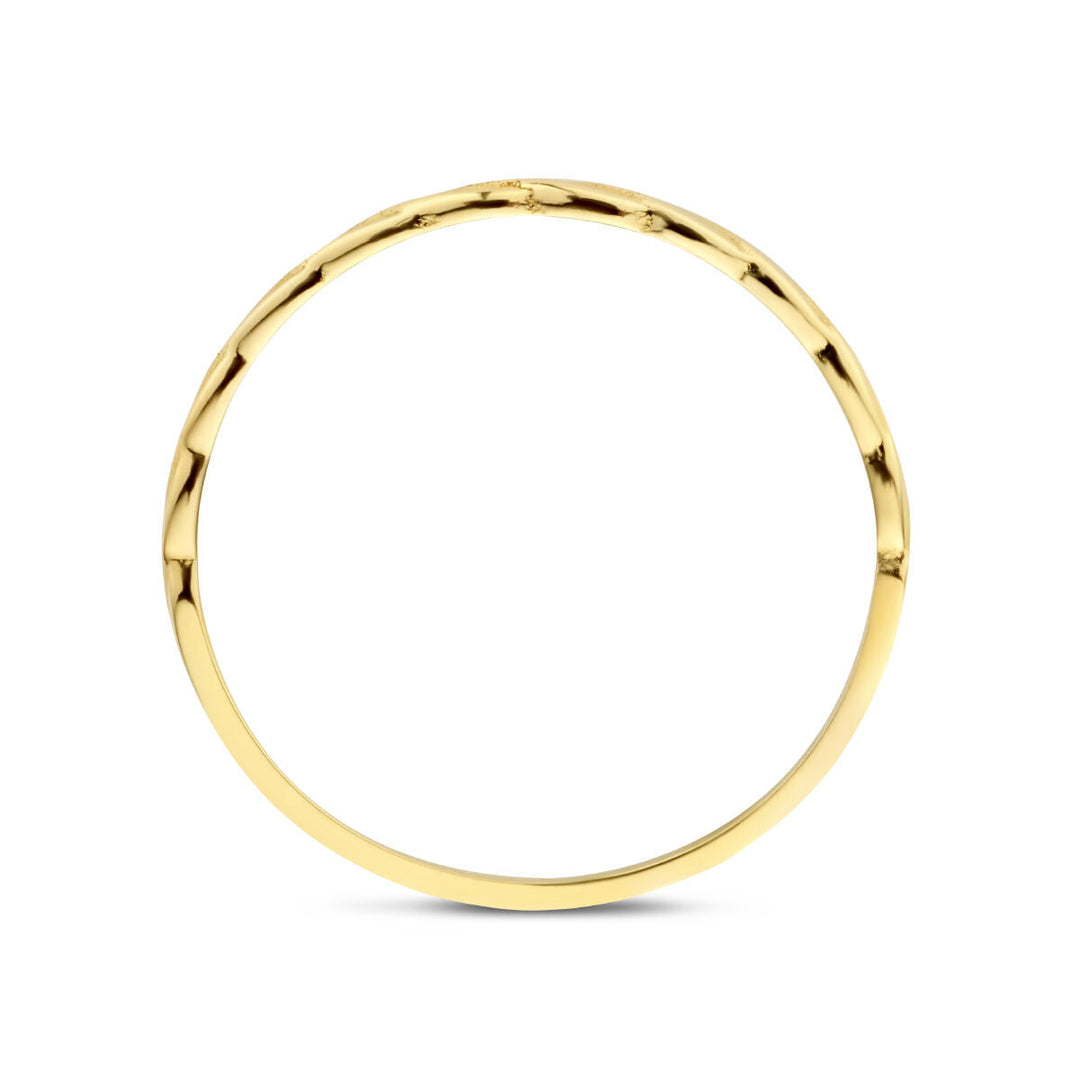 Geelgouden ring gedraaid 14K