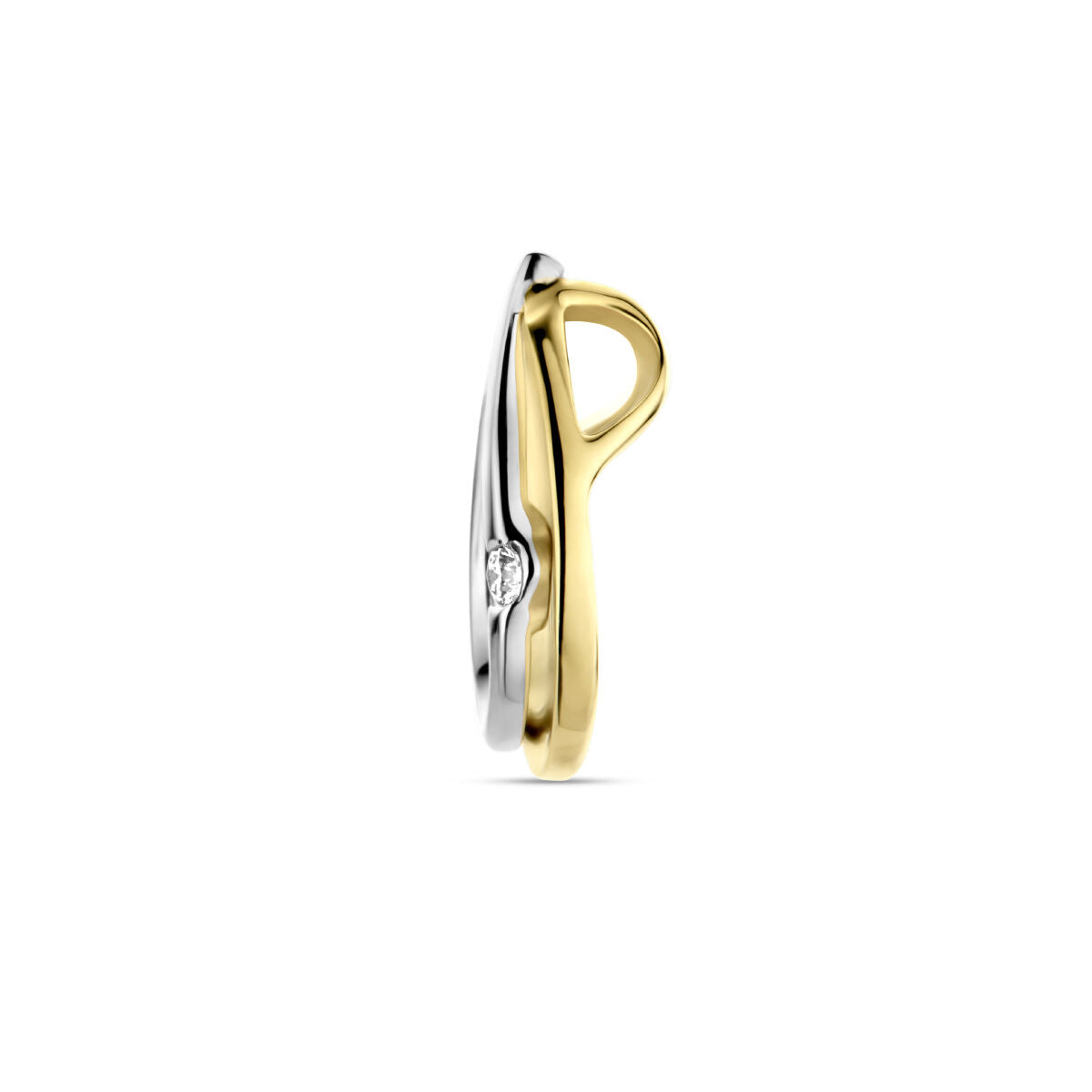 pendentif diamant 0.03ct h si or bicolore jaune/blanc