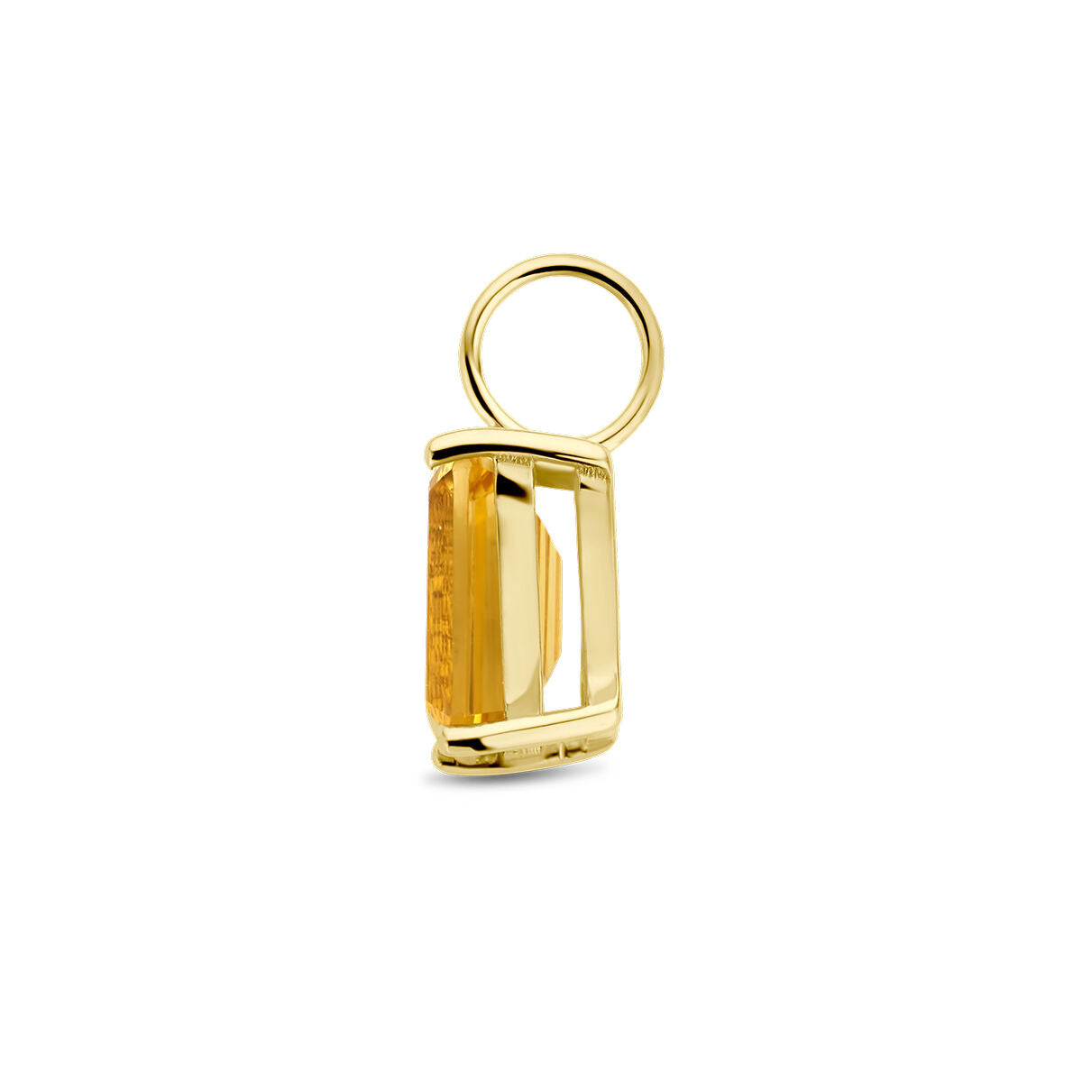 pendentif citrine or jaune 14K