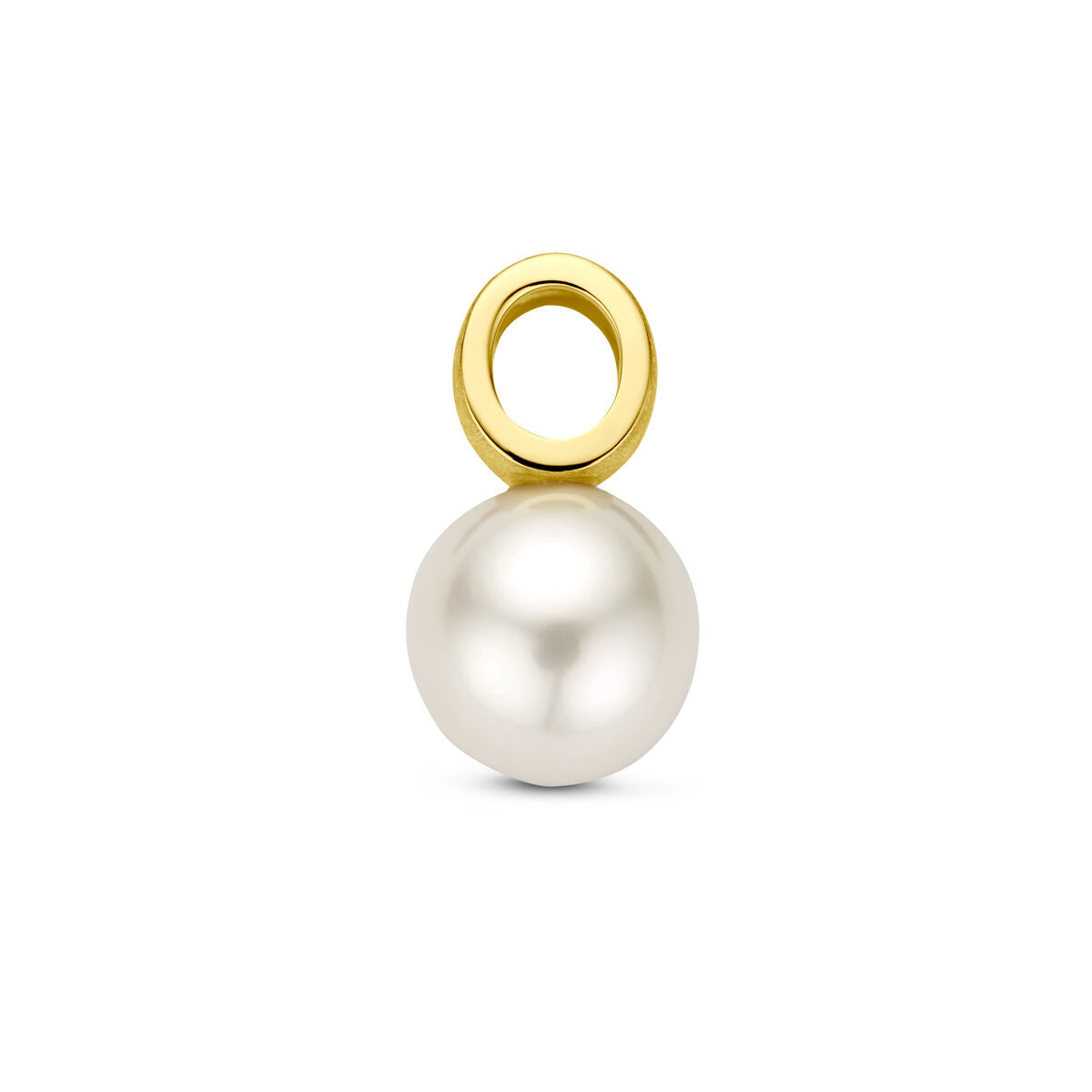 pendentif perle rayée or jaune 14K