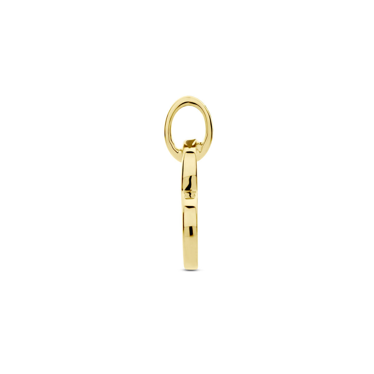 pendentif cœur et diamant 0.01ct h p1 or jaune 14K