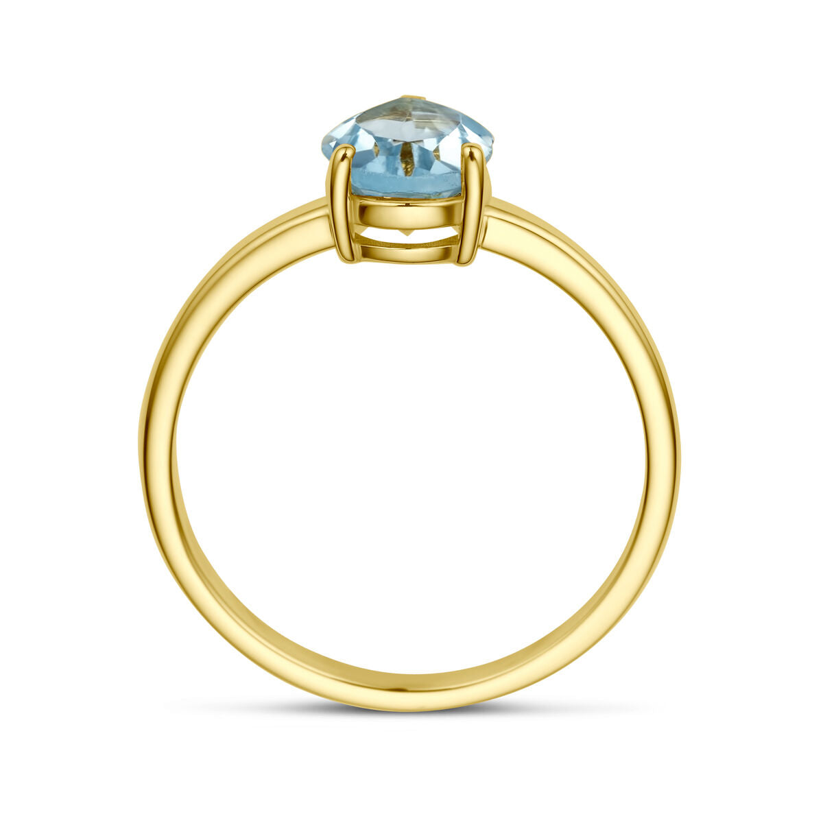 bague topaze bleue 14K or jaune
