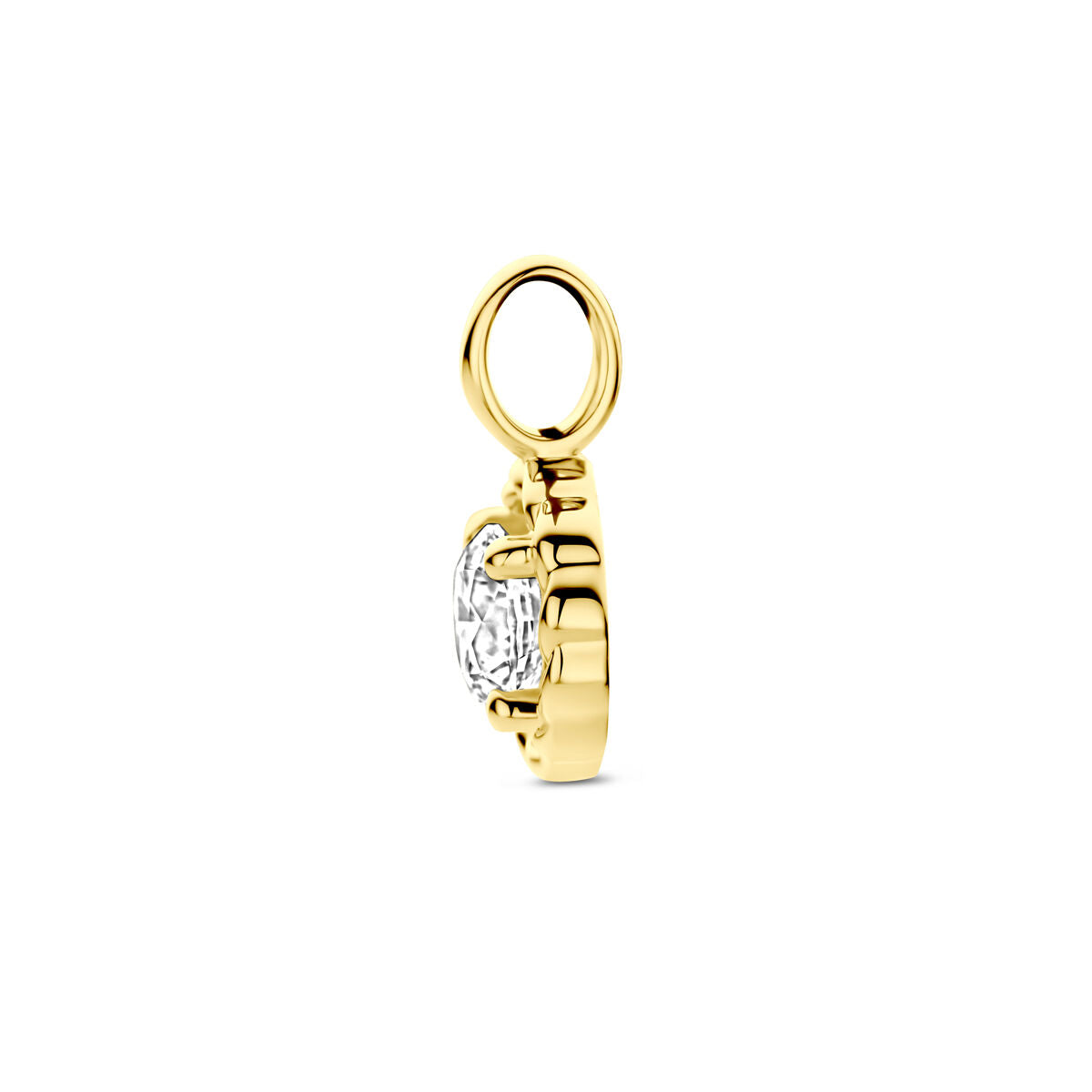 pendentif zircone 14K or jaune