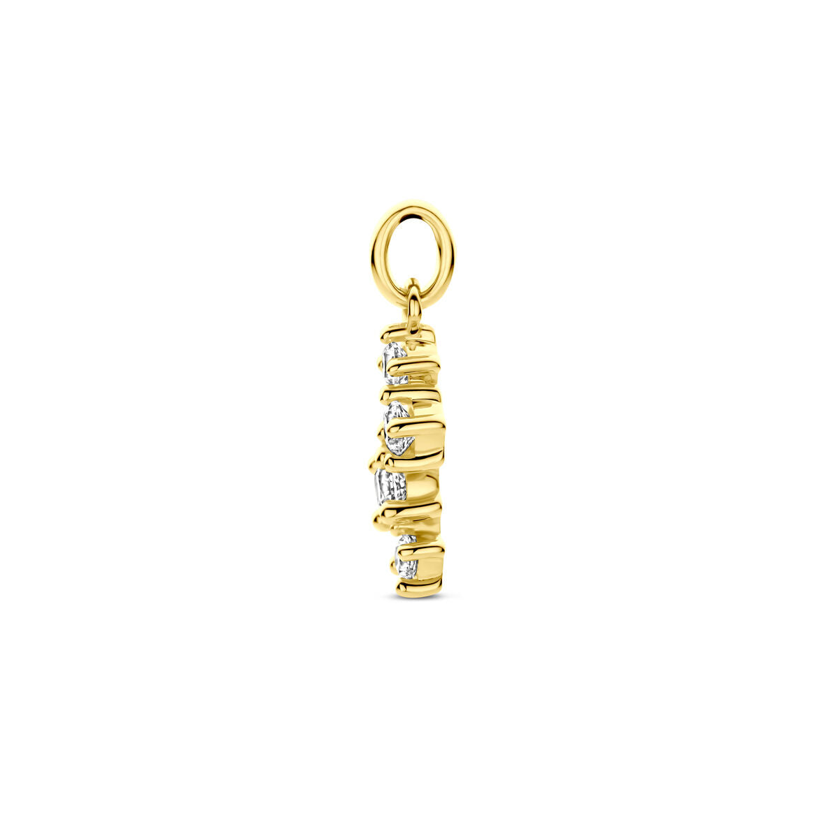 pendentif zircone 14K or jaune