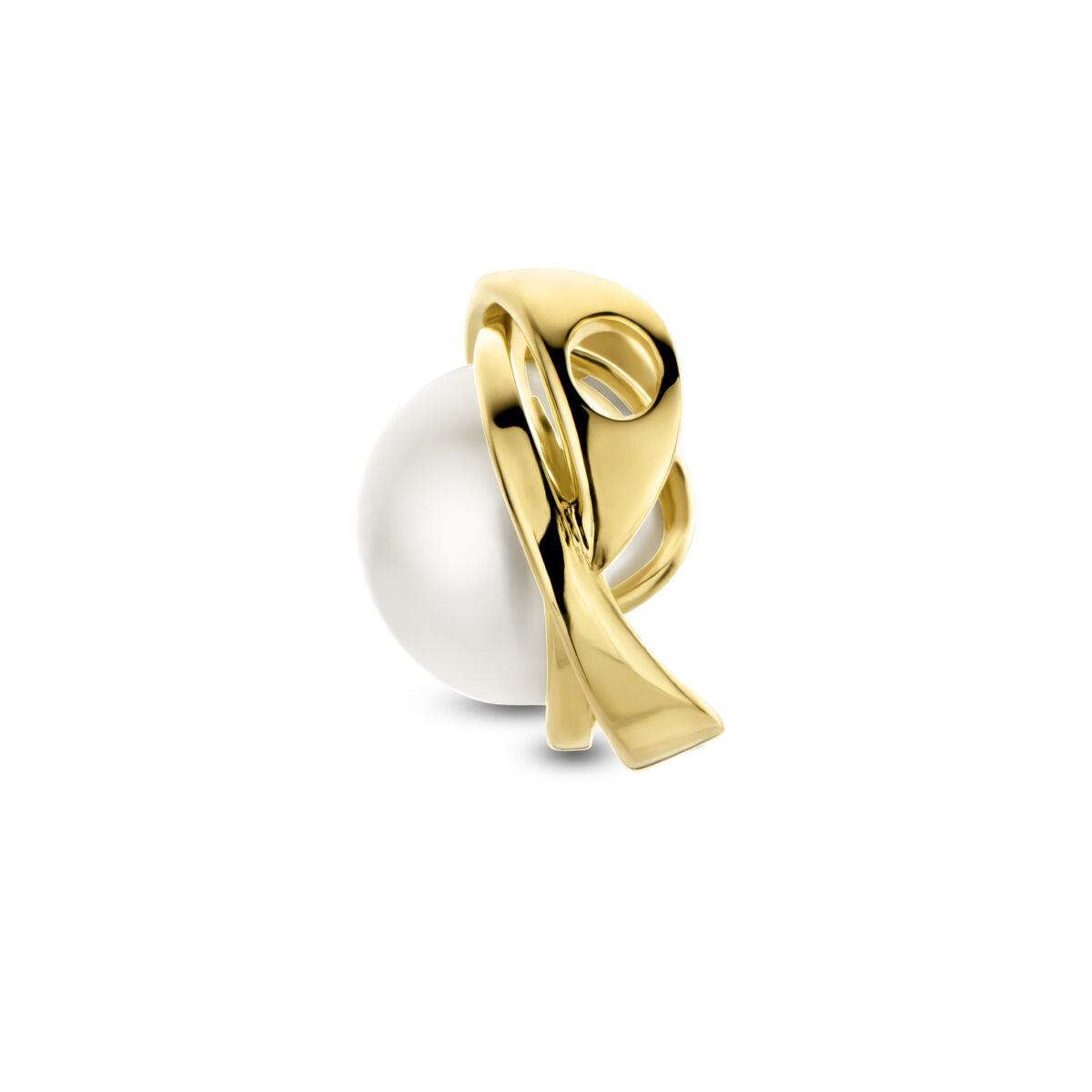 pendentif perle or jaune 14K