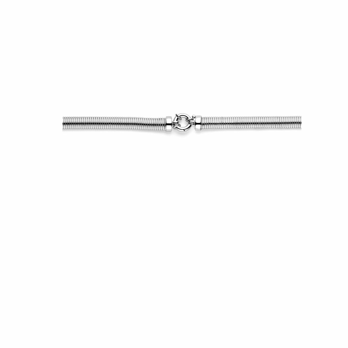 collier 8,0 mm 45 cm avec grand fermoir en argent rhodié