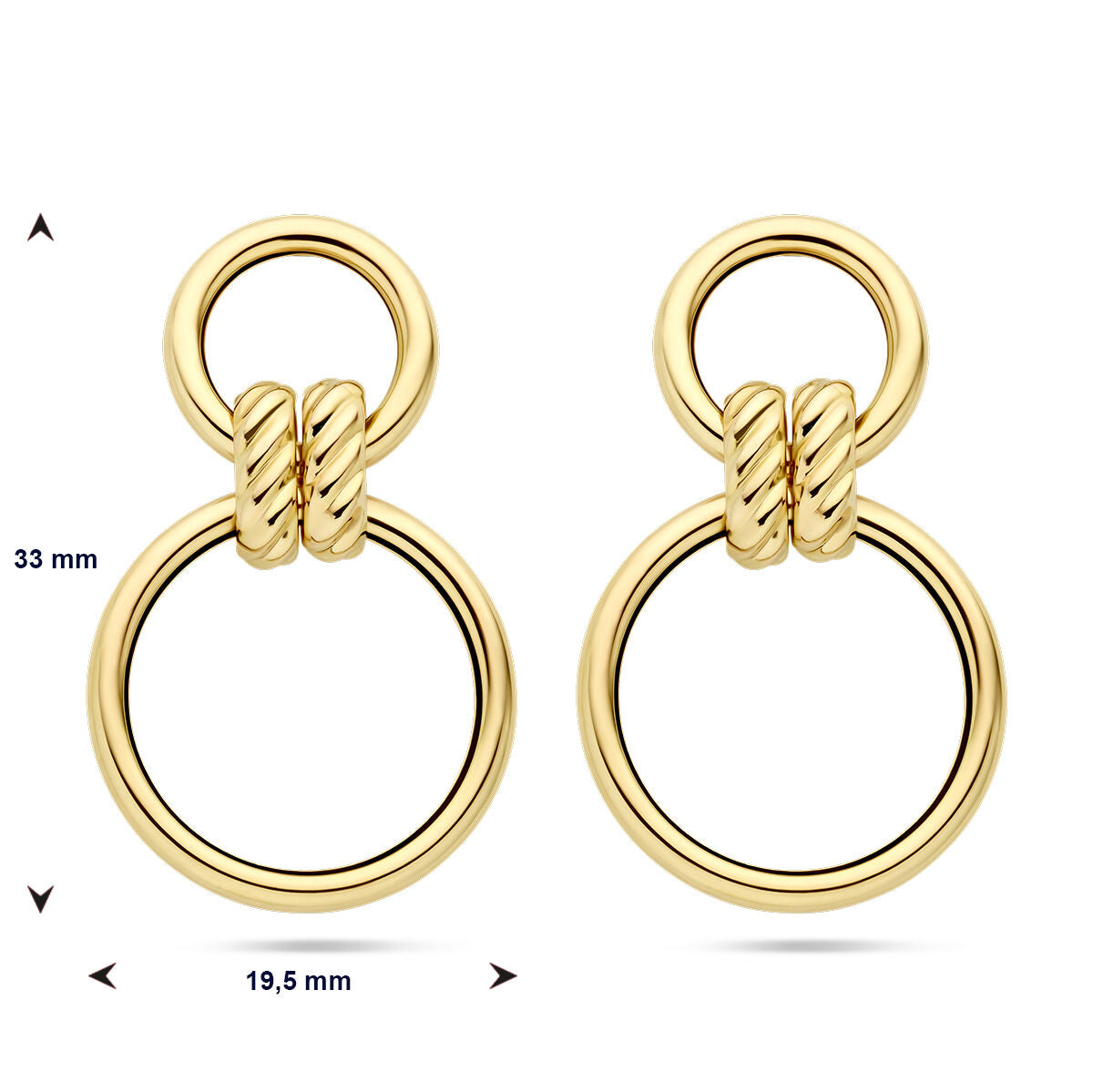 boucles d'oreilles cercles 14K or jaune