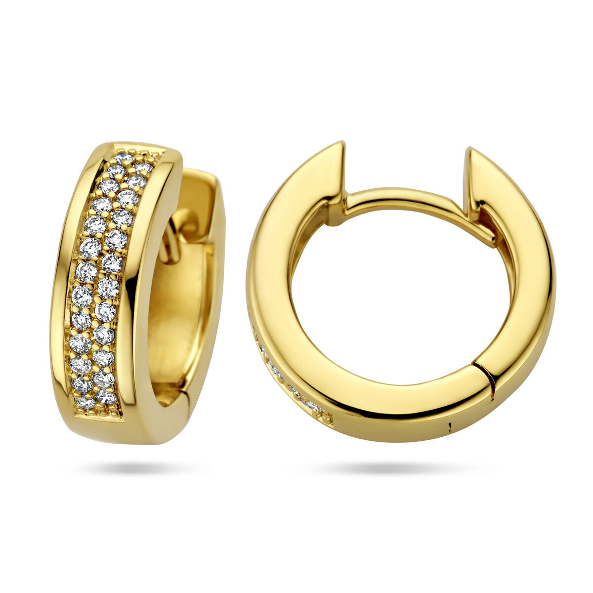 créoles diamant 0.25ct (2x0.125ct) h si or jaune 14K