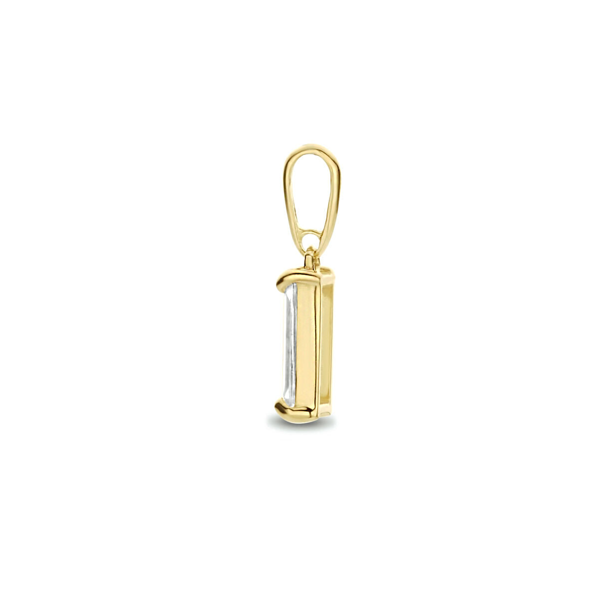 pendentif zircone 14K or jaune