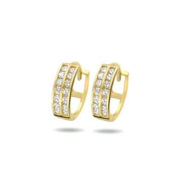 klapoorringen zirkonia 11,5 mm 9 Karaat