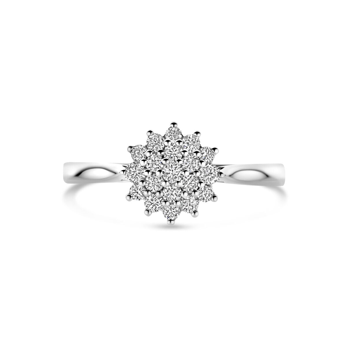 bague diamant cultivé en laboratoire 0.33ct h si or blanc 14K