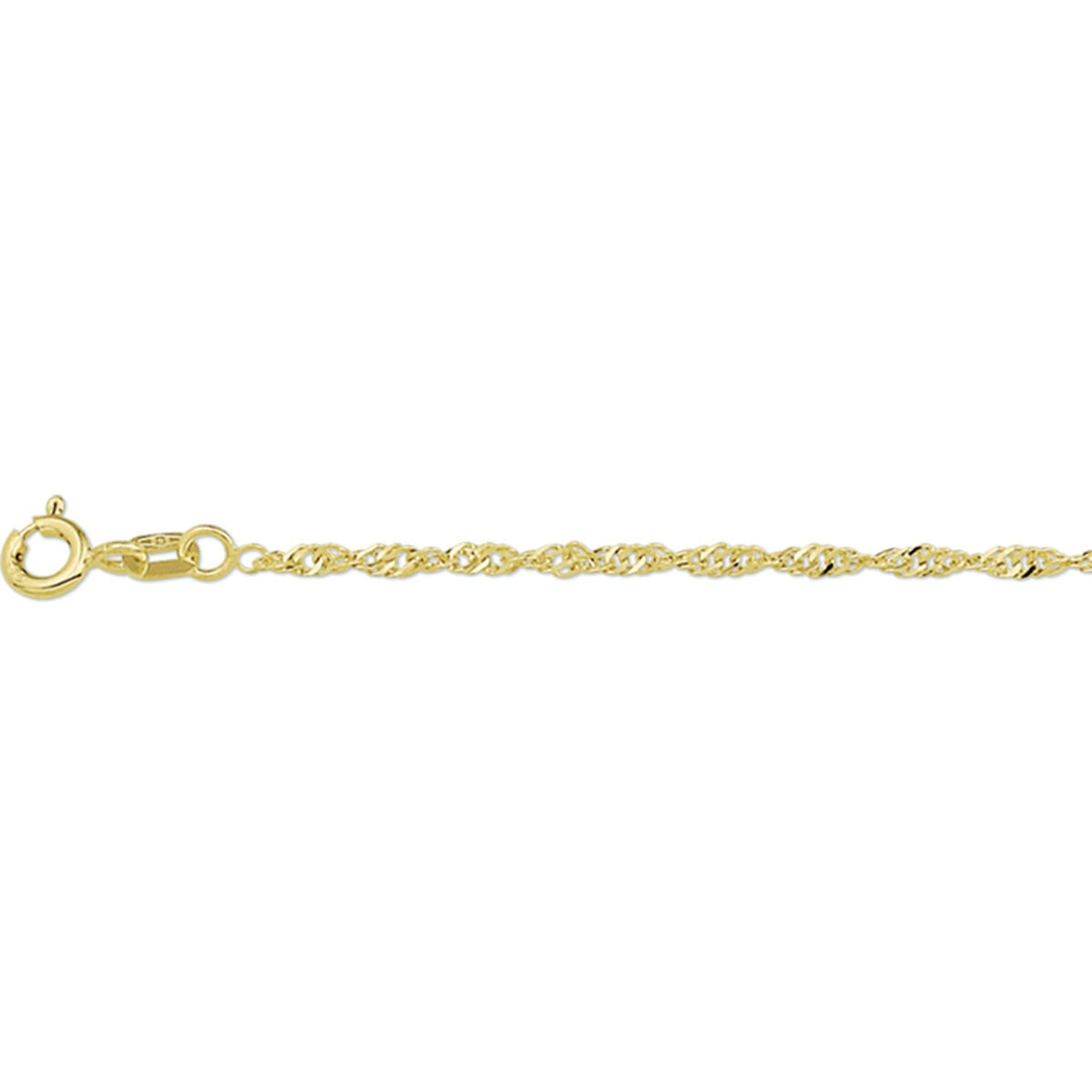 Collier en or avec maillons torsadés de 1,8 mm.