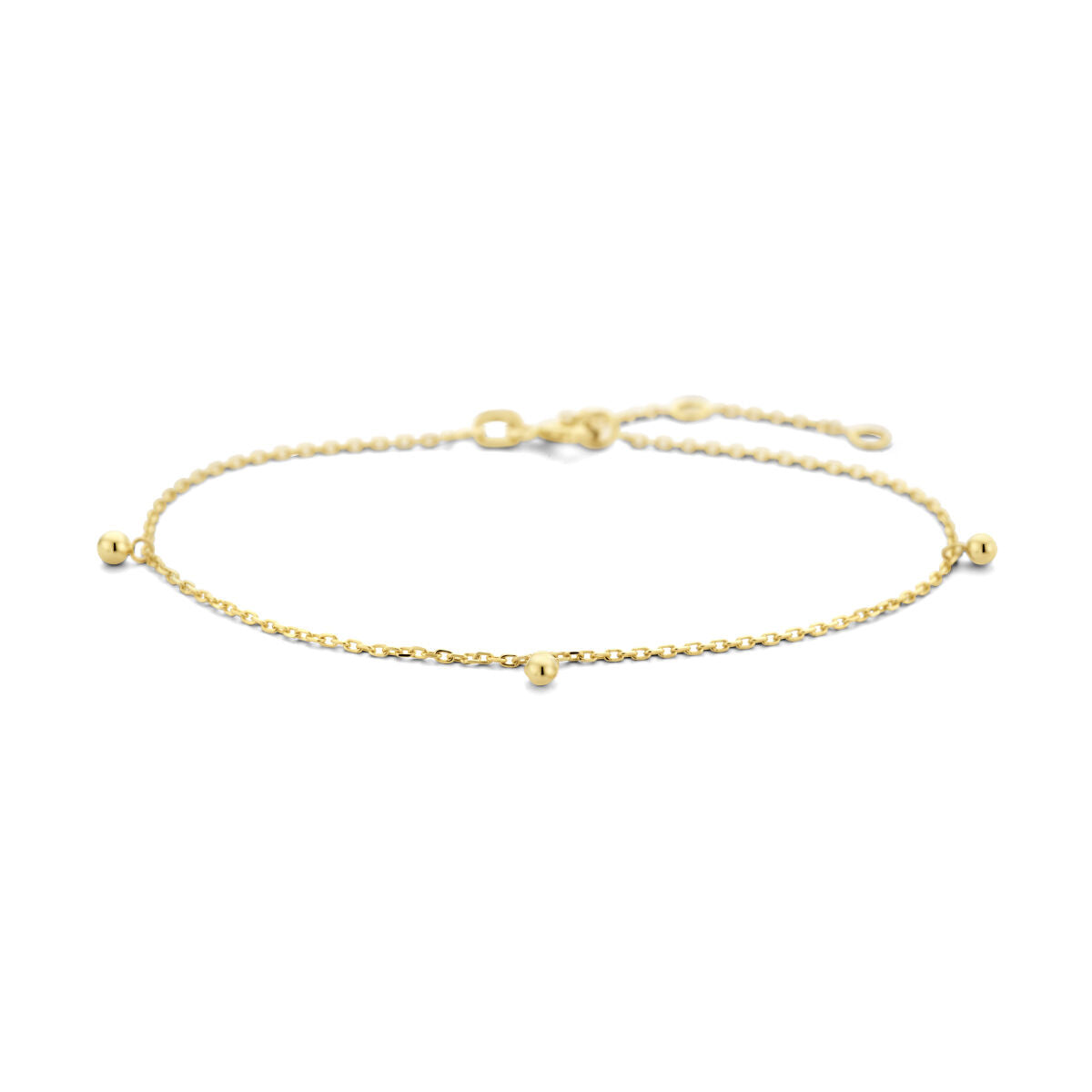 Bracelet en or 14K avec des petites billes dorées.