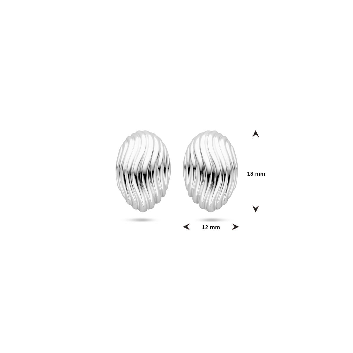 puces d'oreilles 18 mm argent rhodié