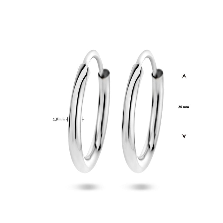 créoles 1,8 mm tube rond