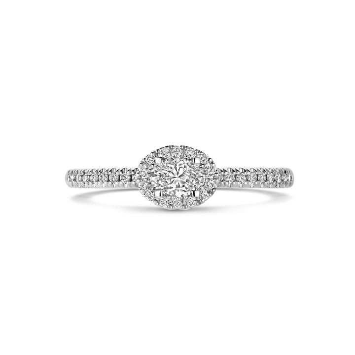 ring diamant 0.41ct h si 14K witgoud