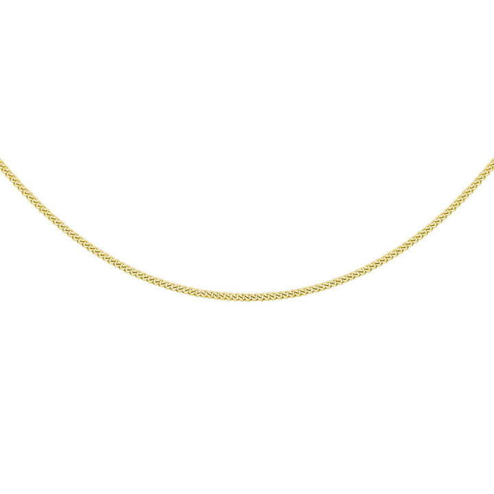 collier gourmette 4-zijdes geslepen 1,2 mm 3 micron zilver verguld (geel)
