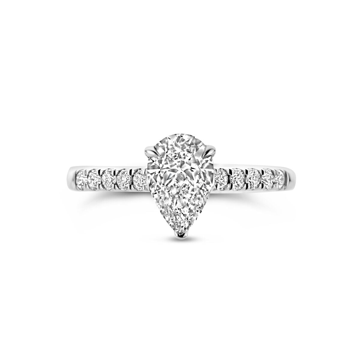 bague diamant cultivé en laboratoire 1.22ct h si or blanc 14K