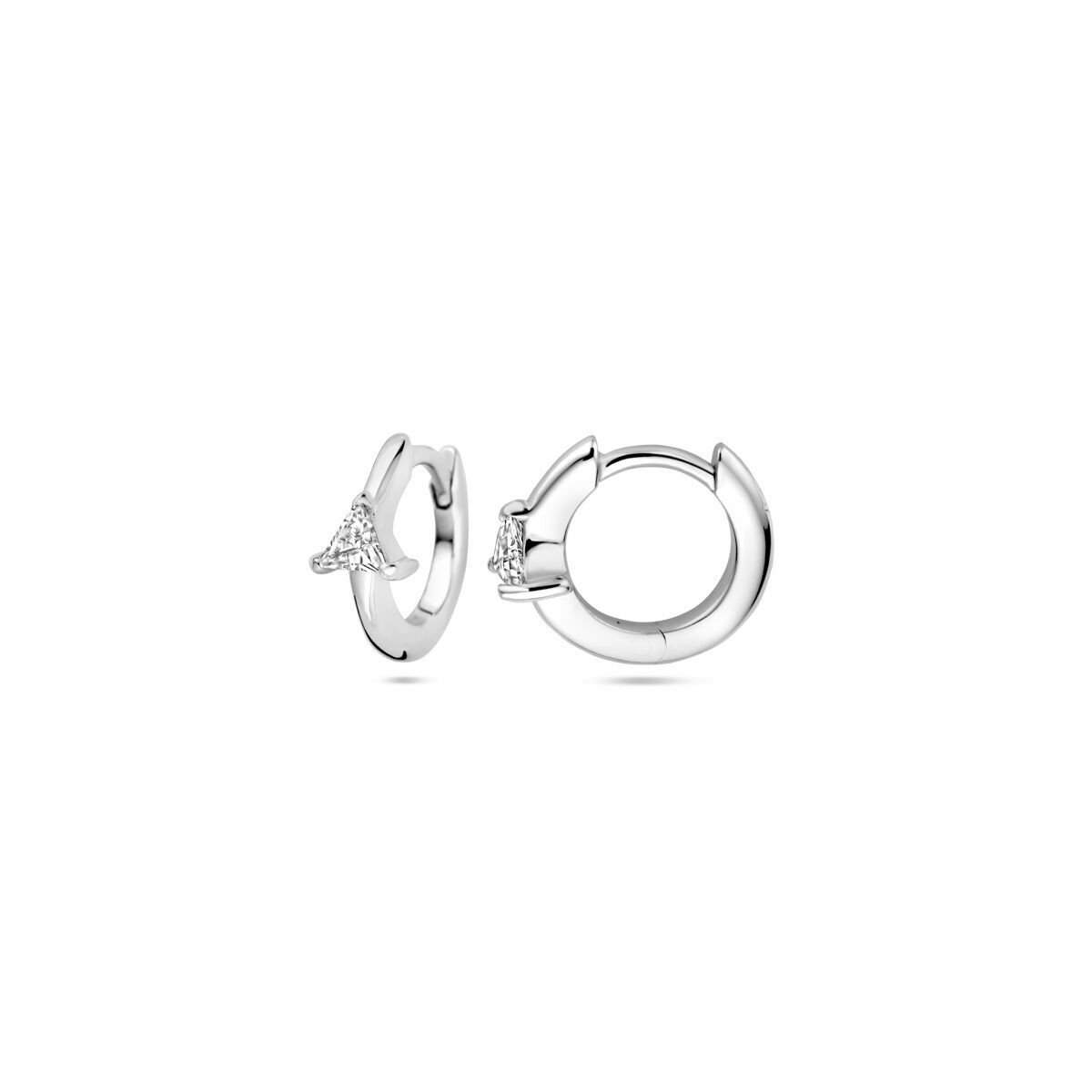 créoles zircone 10,5 mm argent rhodié