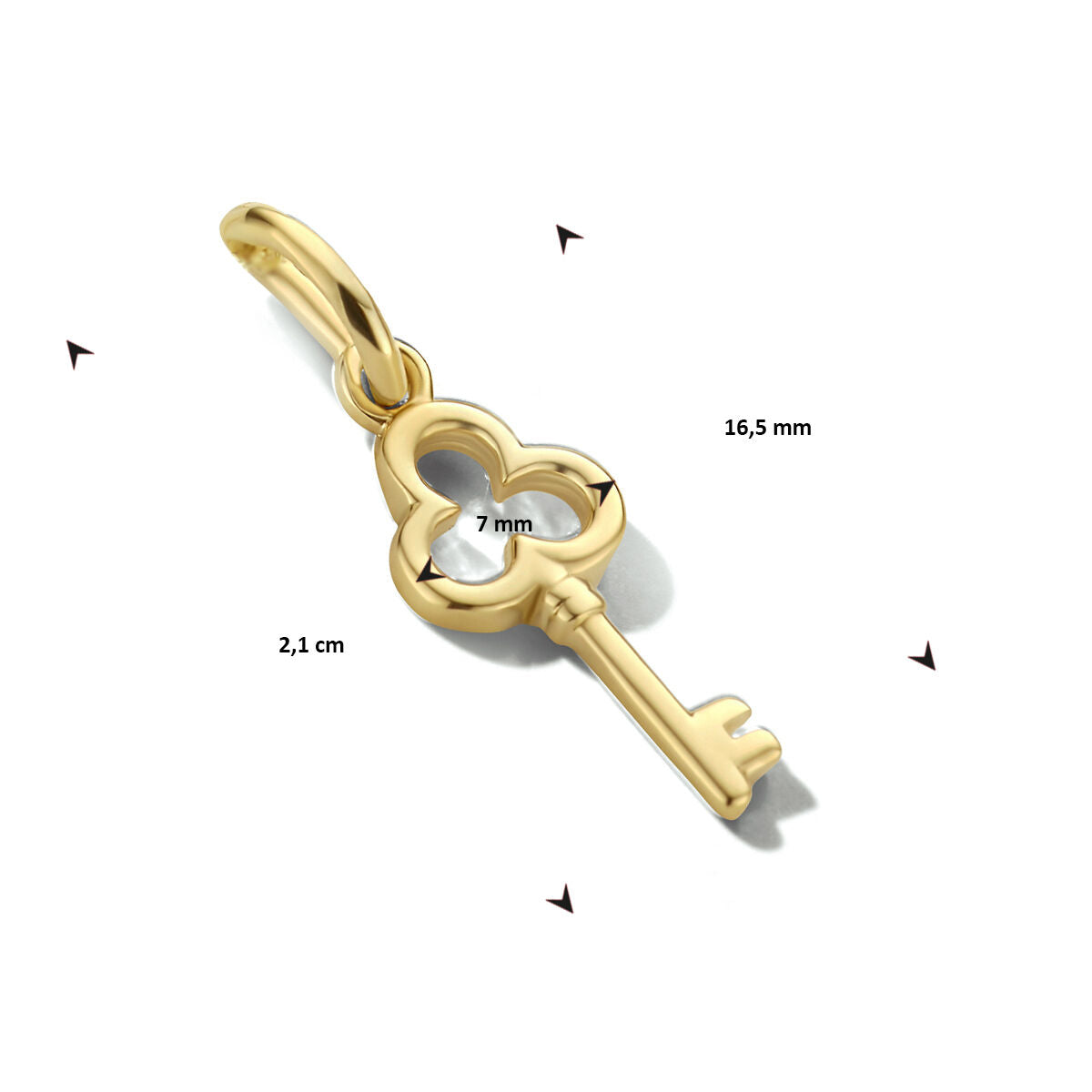 pendentif clé 14K or jaune