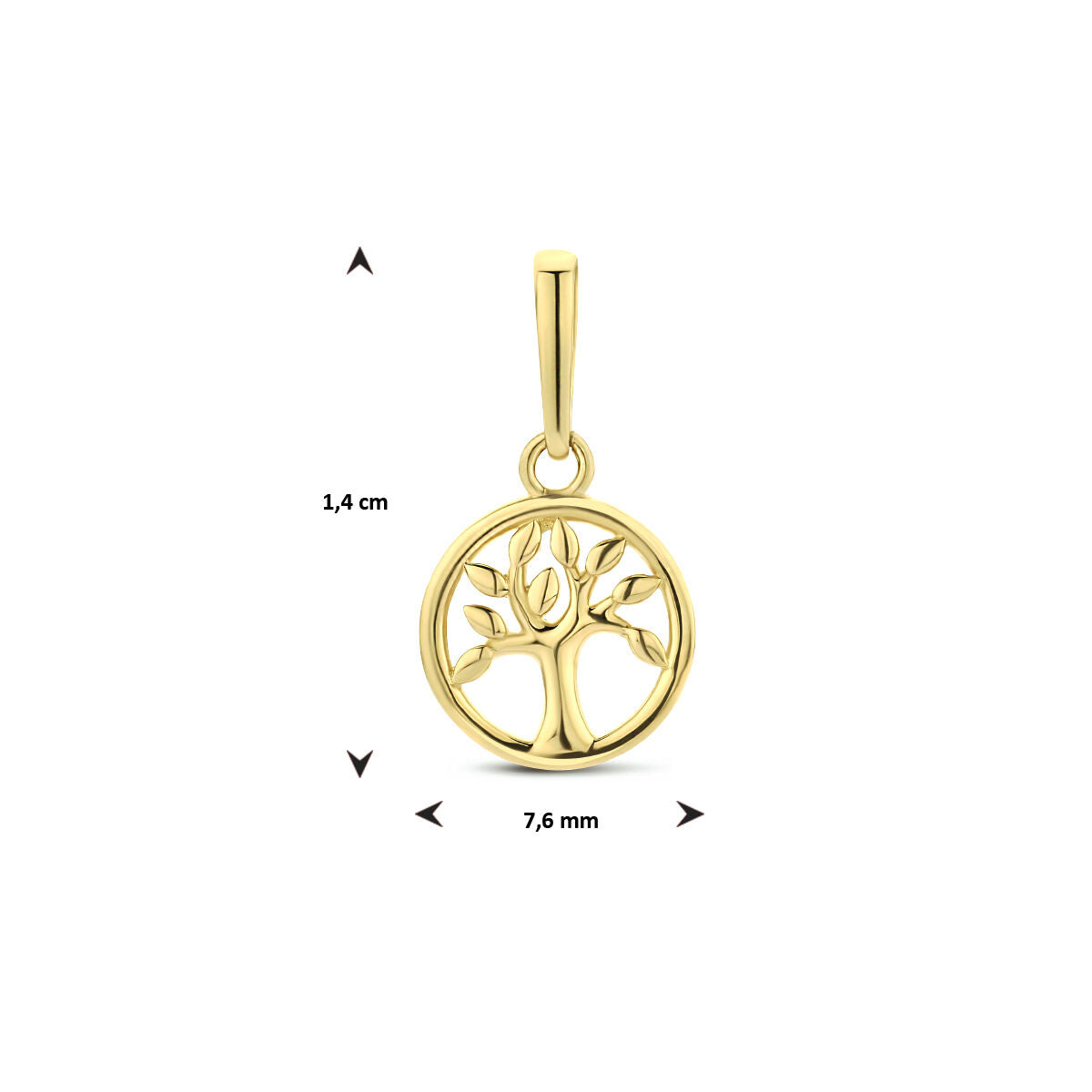 pendentif arbre de vie 14K or jaune