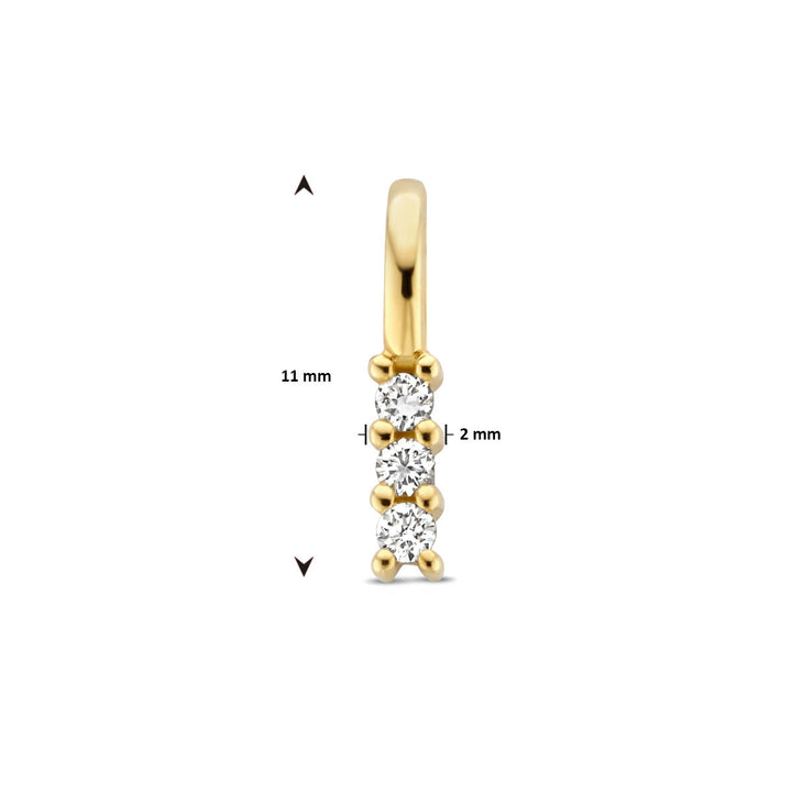 hanger diamant 0.05ct h si 14K geelgoud