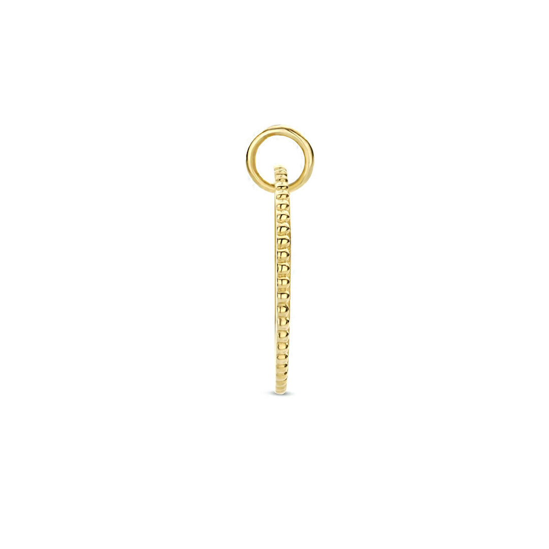 graveerhanger rond 14K geelgoud