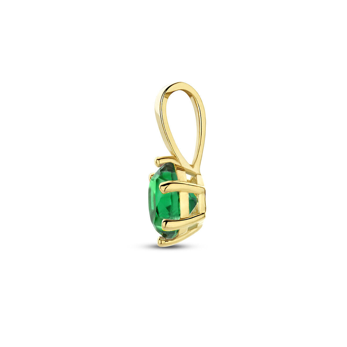 pendentif avec pierre précieuse zircone 14K or jaune