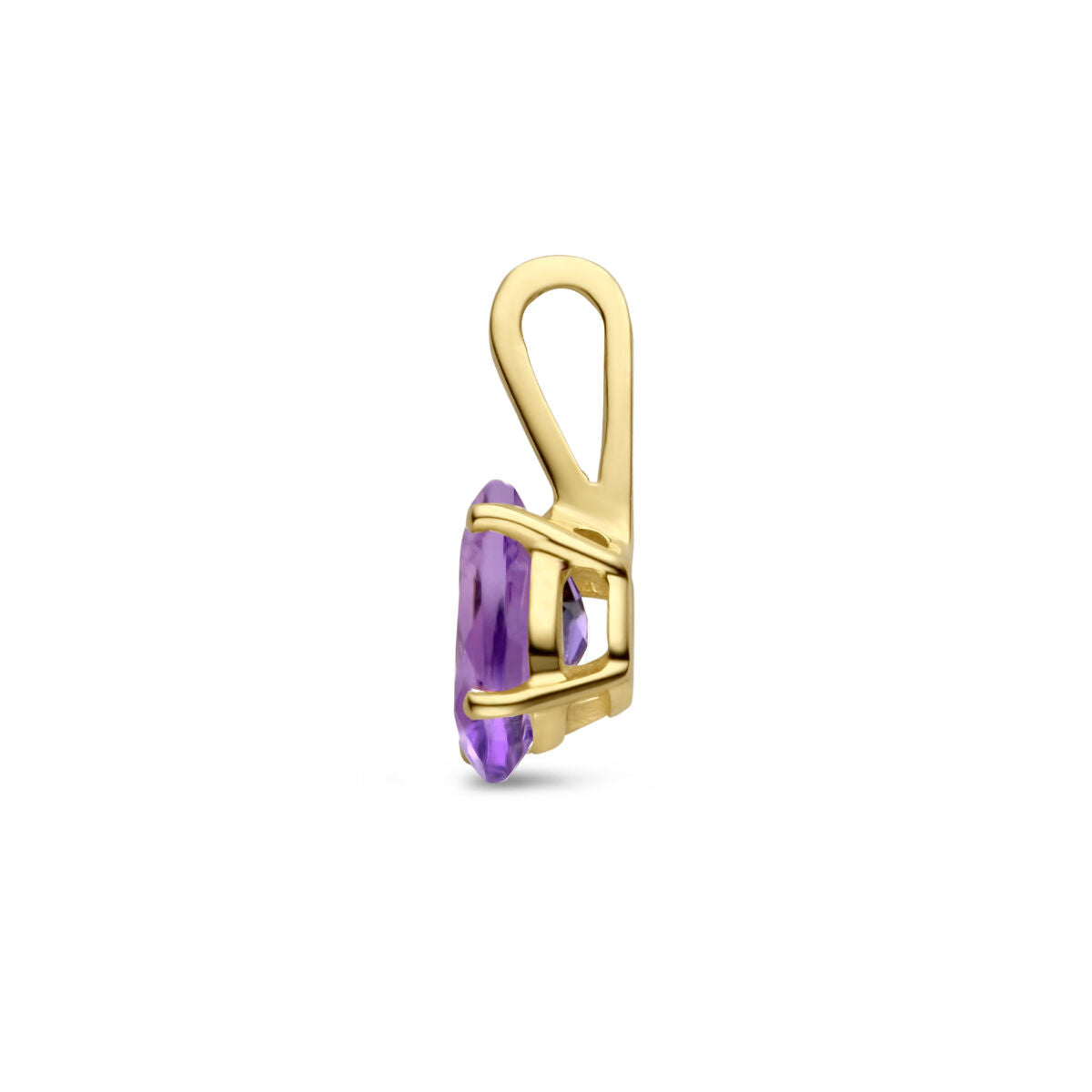 pendentif avec pierre de naissance en or jaune 14K