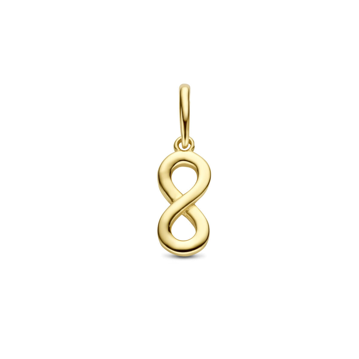 pendentif infini en or jaune 14K.