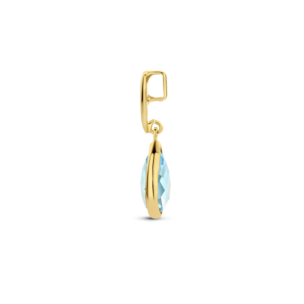 pendentif topaze bleue 14K or jaune