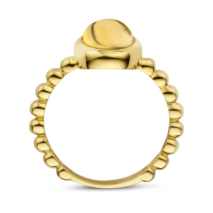 ring citrien 14K geelgoud