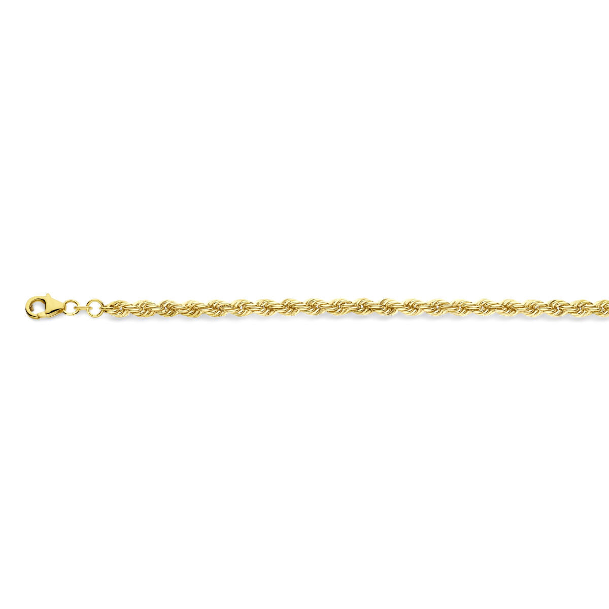 Bracelet en or jaune 14 carats de 4,4 mm avec fermoir.