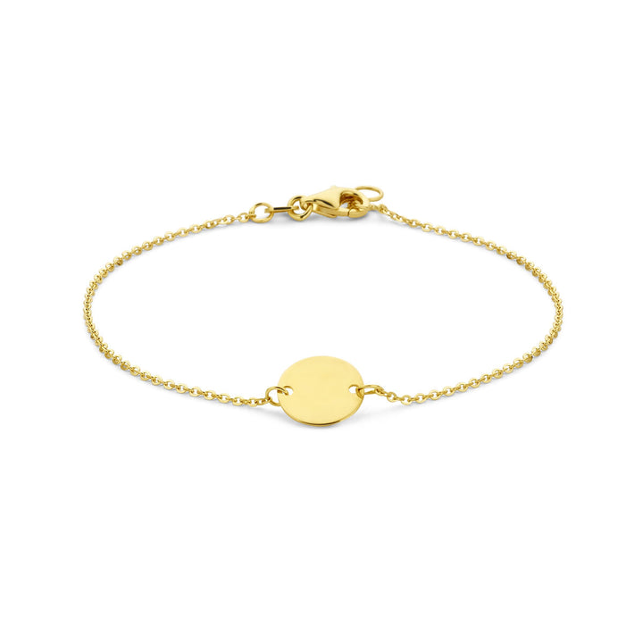 armband cirkel 17 - 18,5 cm 14K geelgoud