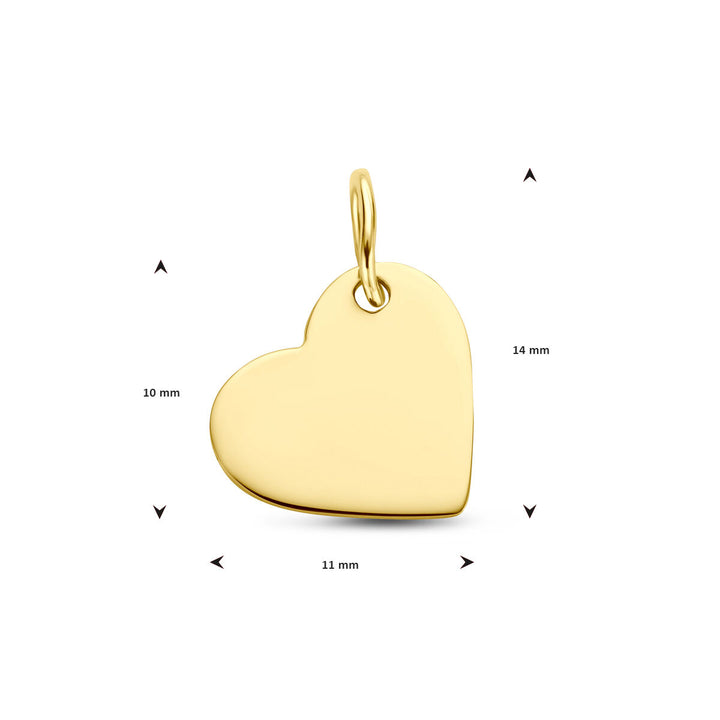 graveerhanger hart 14K geelgoud