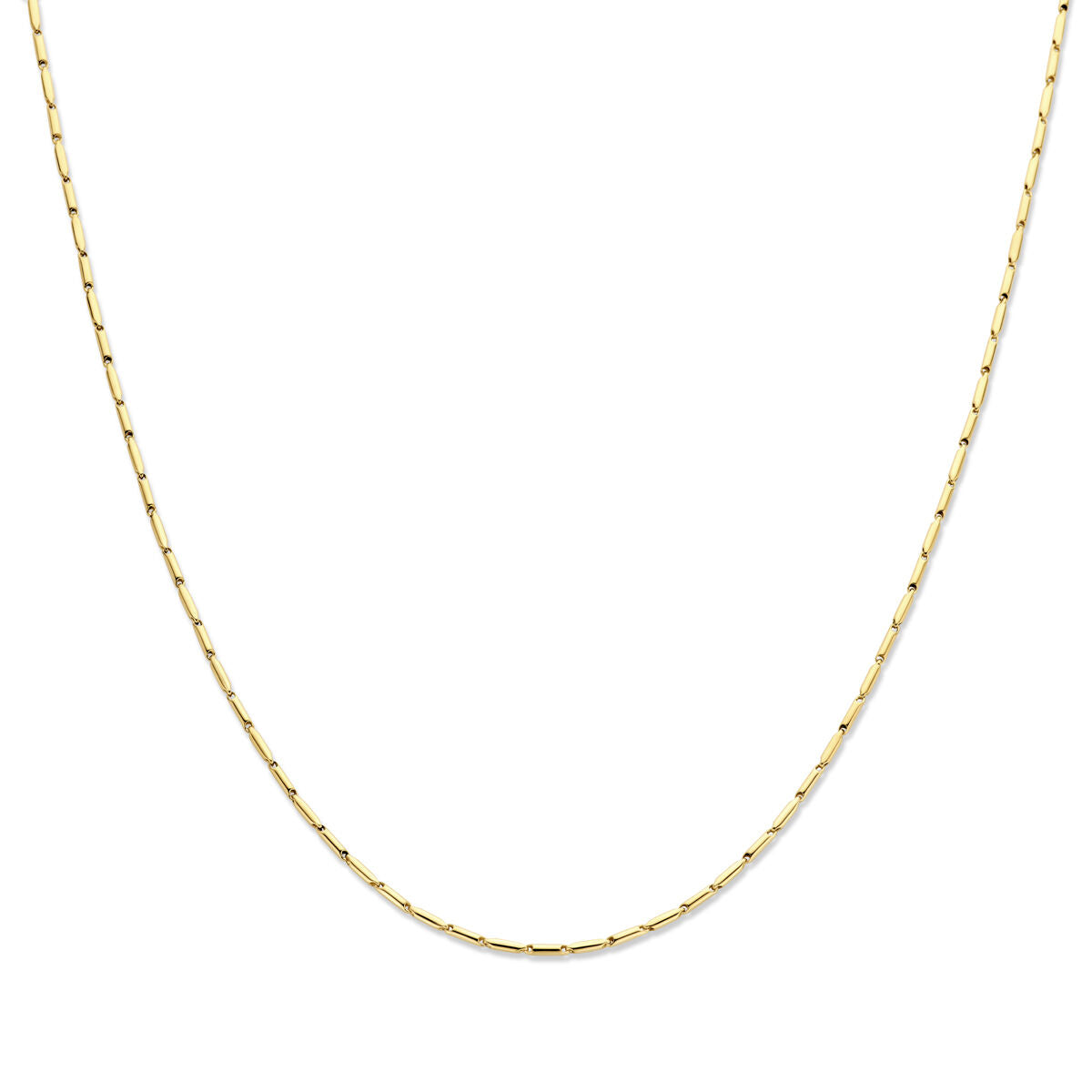 Collier en or jaune 14K de 1,9 mm d'épaisseur et 43 cm de longueur.