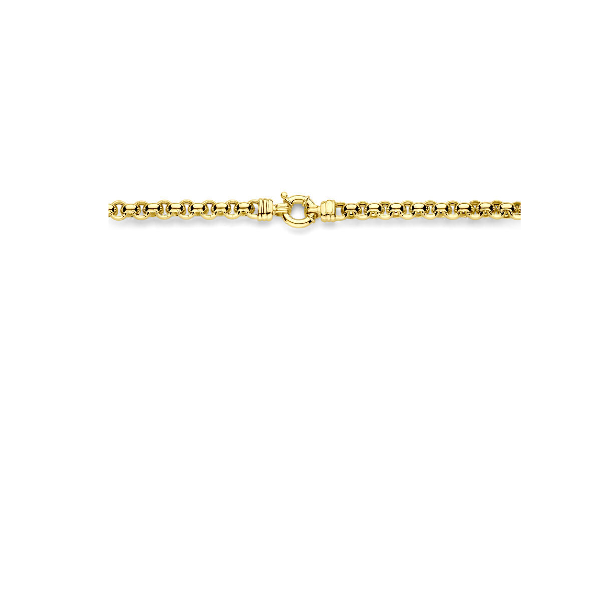 collier jasseron 7 mm 45 cm or jaune 14K