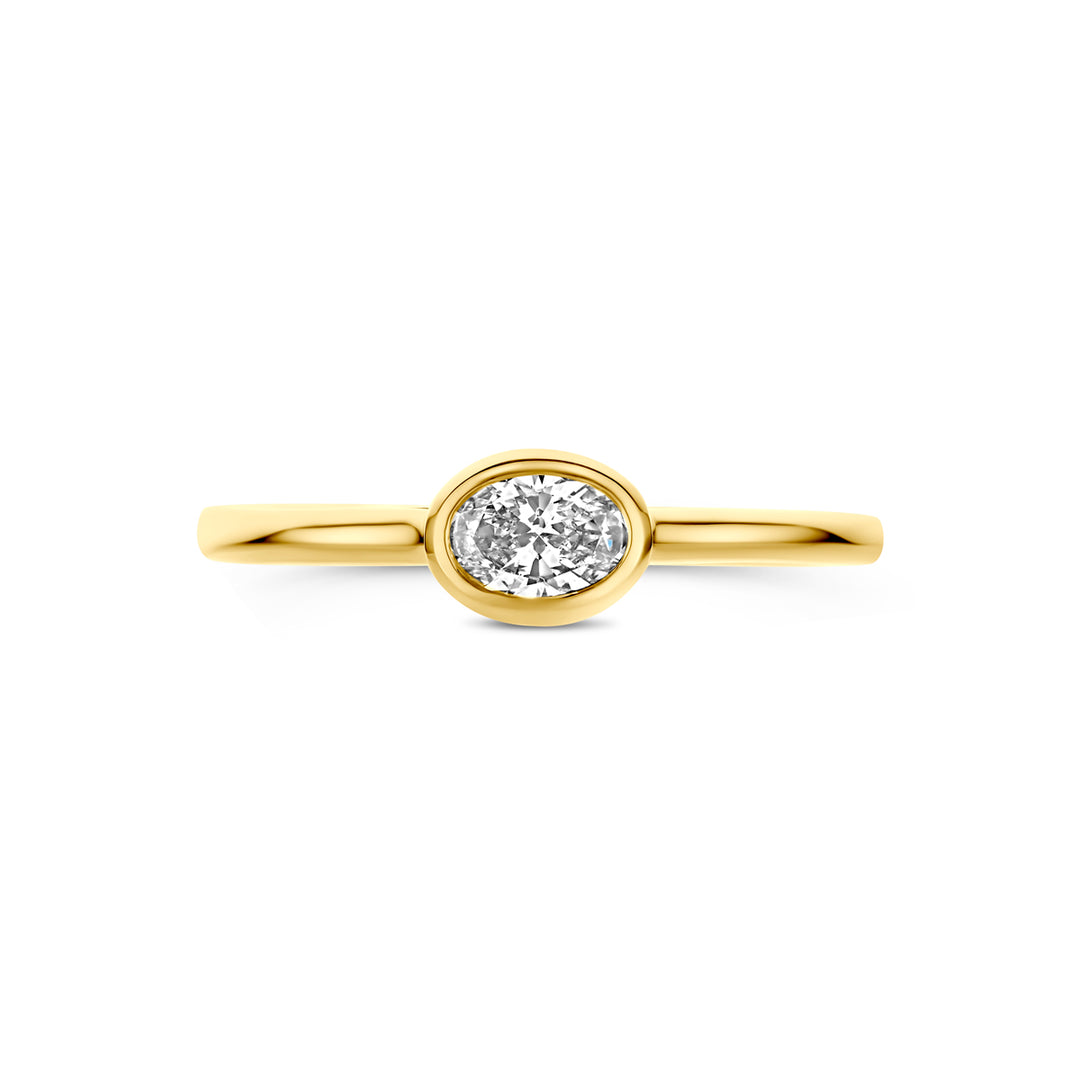 ring diamant 14K geelgoud