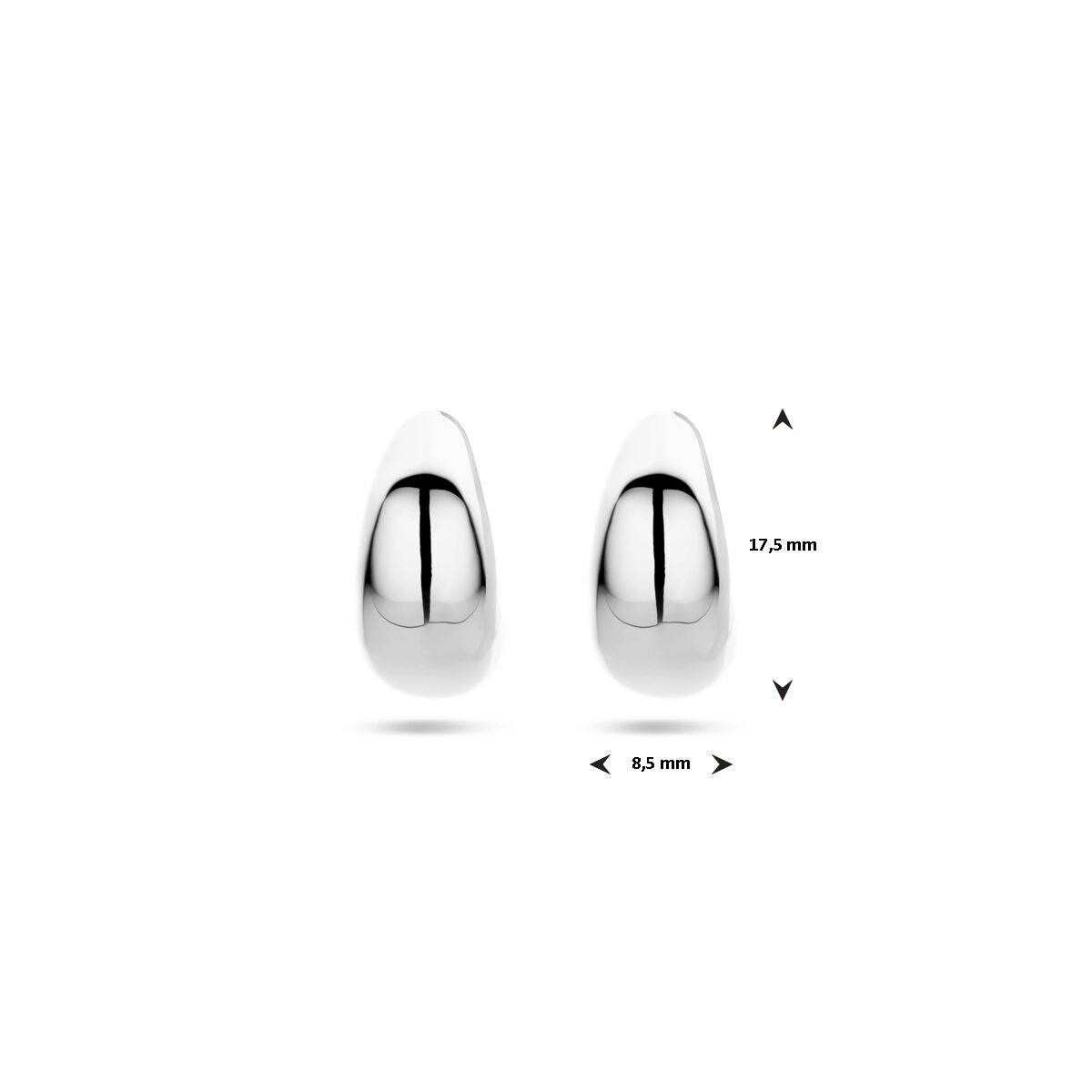 créoles 17,5 mm argent rhodié