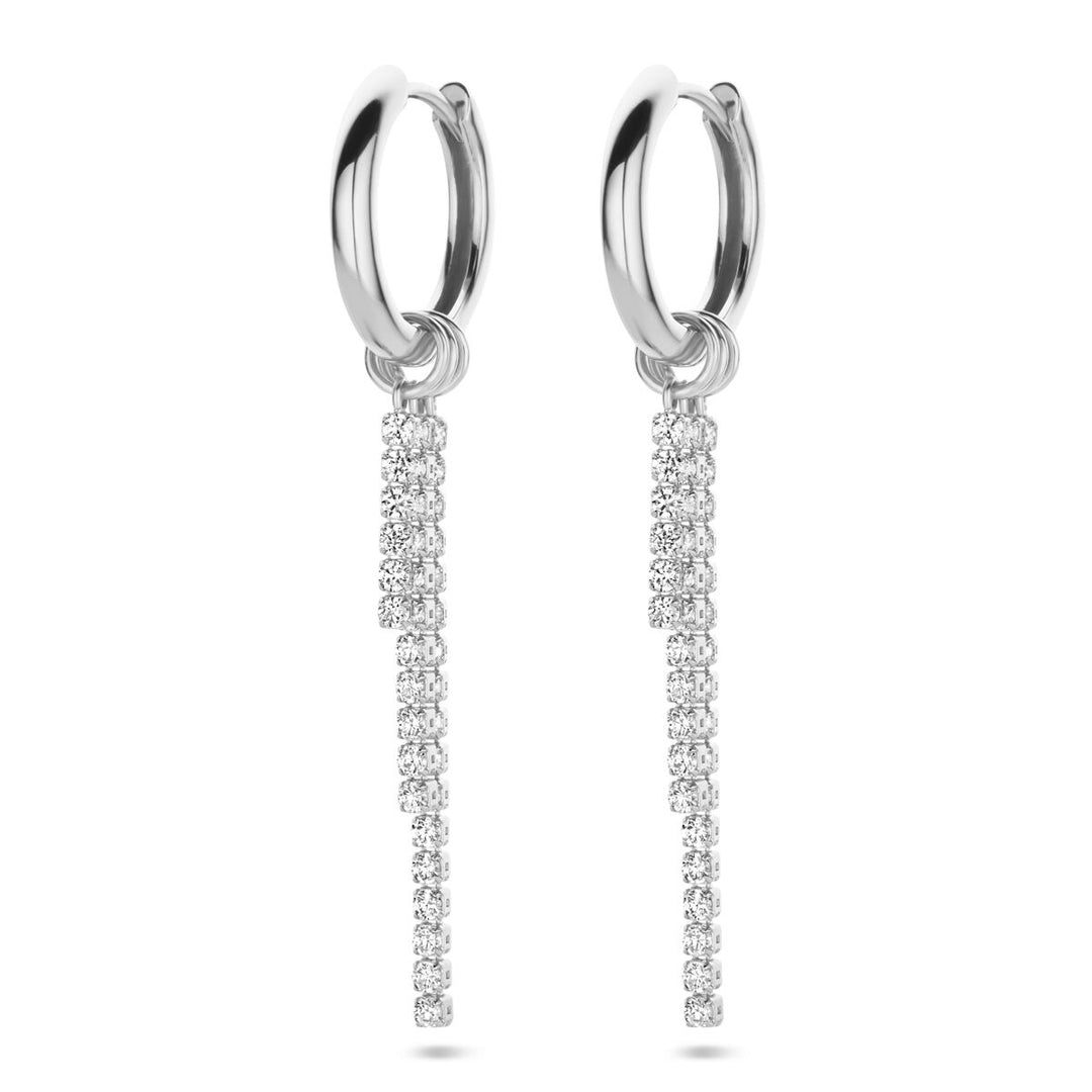 klapoorringen zirkonia 46 mm zilver gerhodineerd