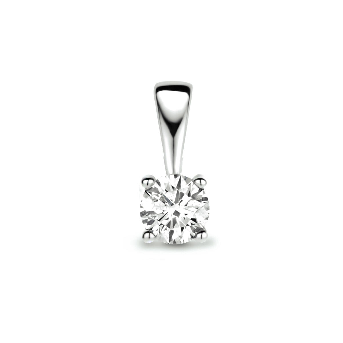 pendentif diamant h si or blanc 14K