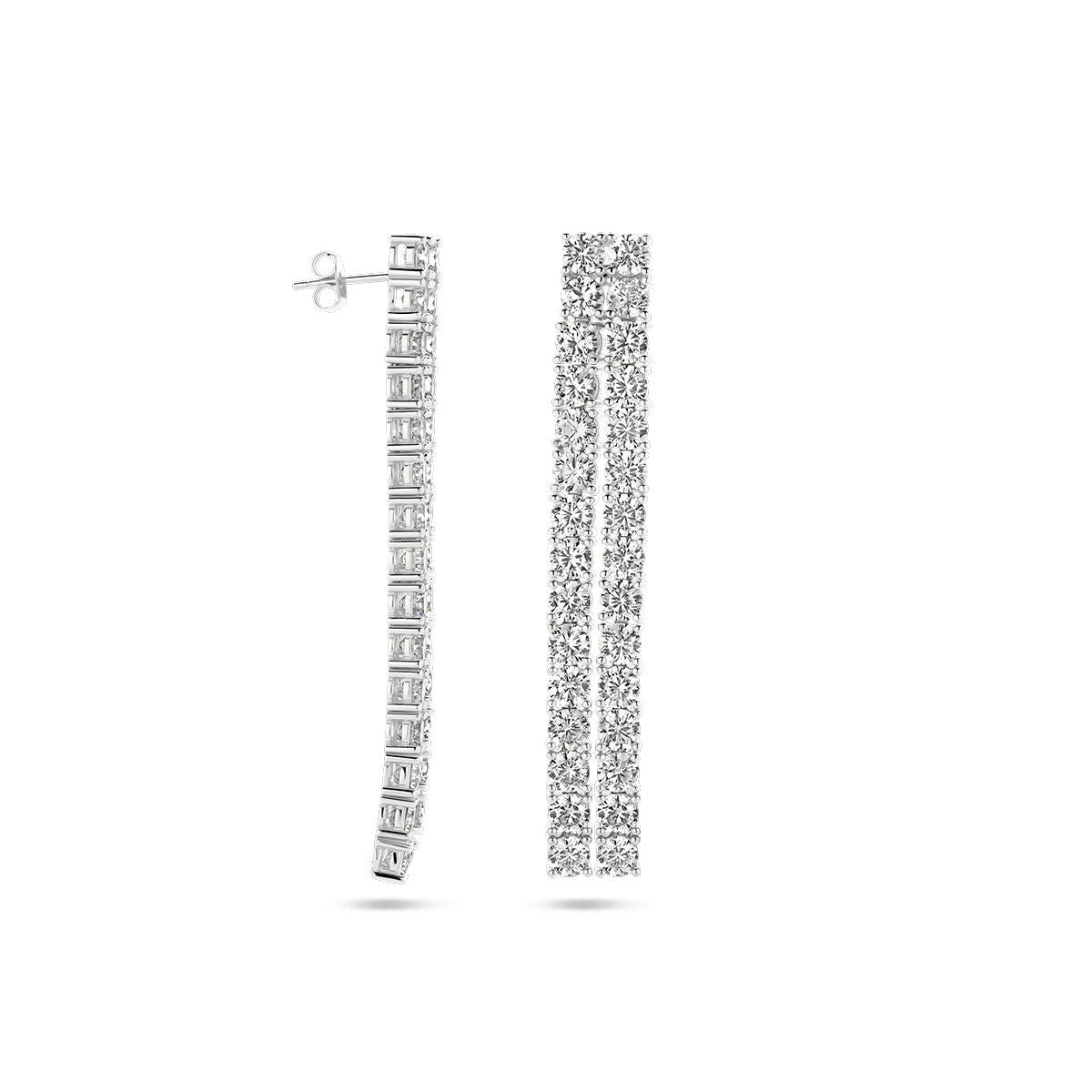 boucles d'oreilles zircone argent rhodié