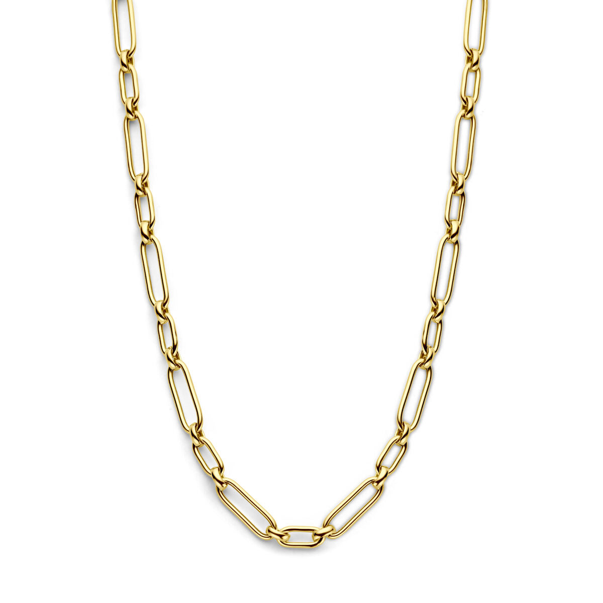 Collier en argent doré de 6,0 mm, longueur de 42 + 3 cm, avec maillons ovales.