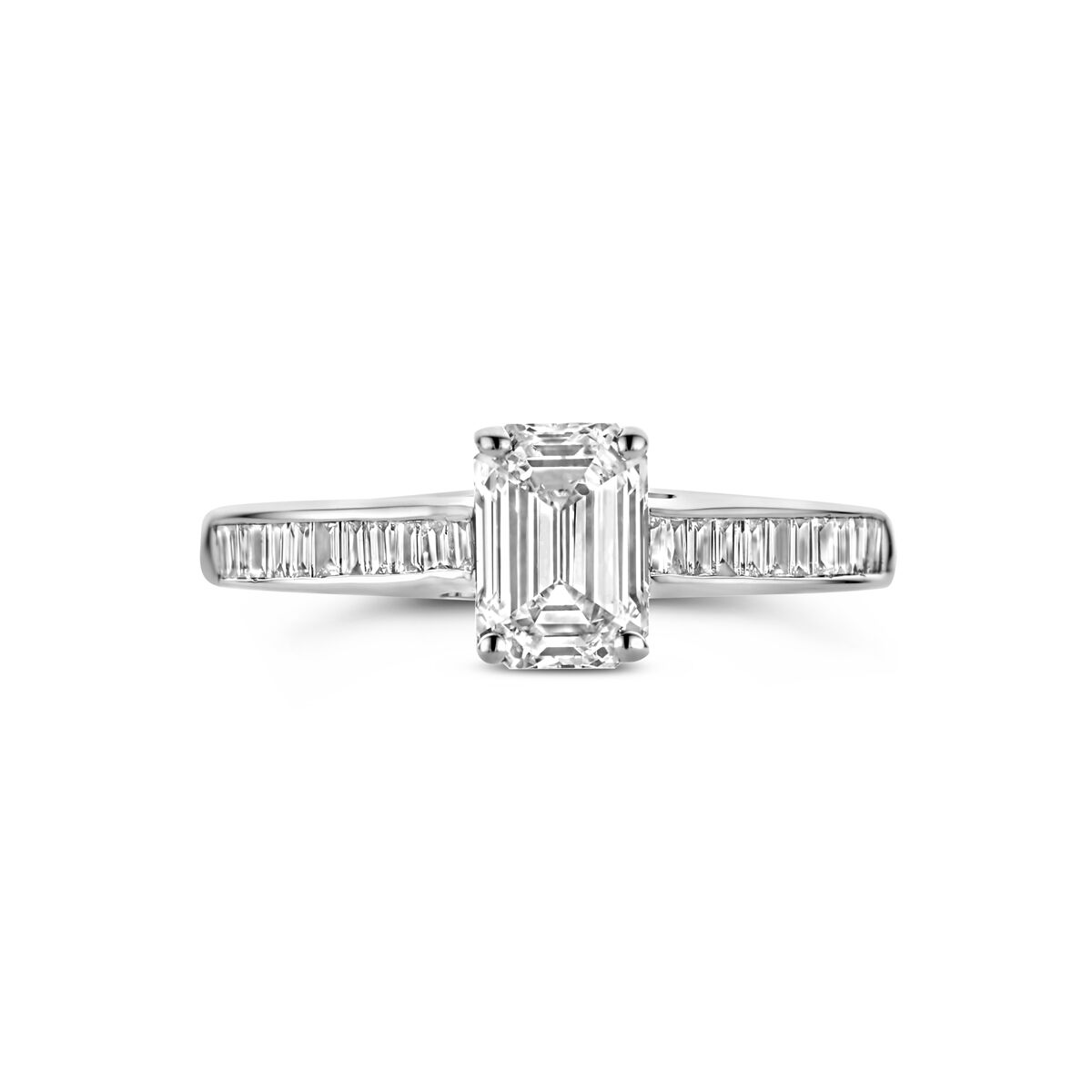 bague diamant cultivé en laboratoire 1.19ct h si or blanc 14K