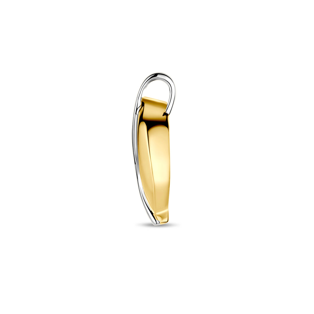 hanger lab grown diamant 14K bicolor goud