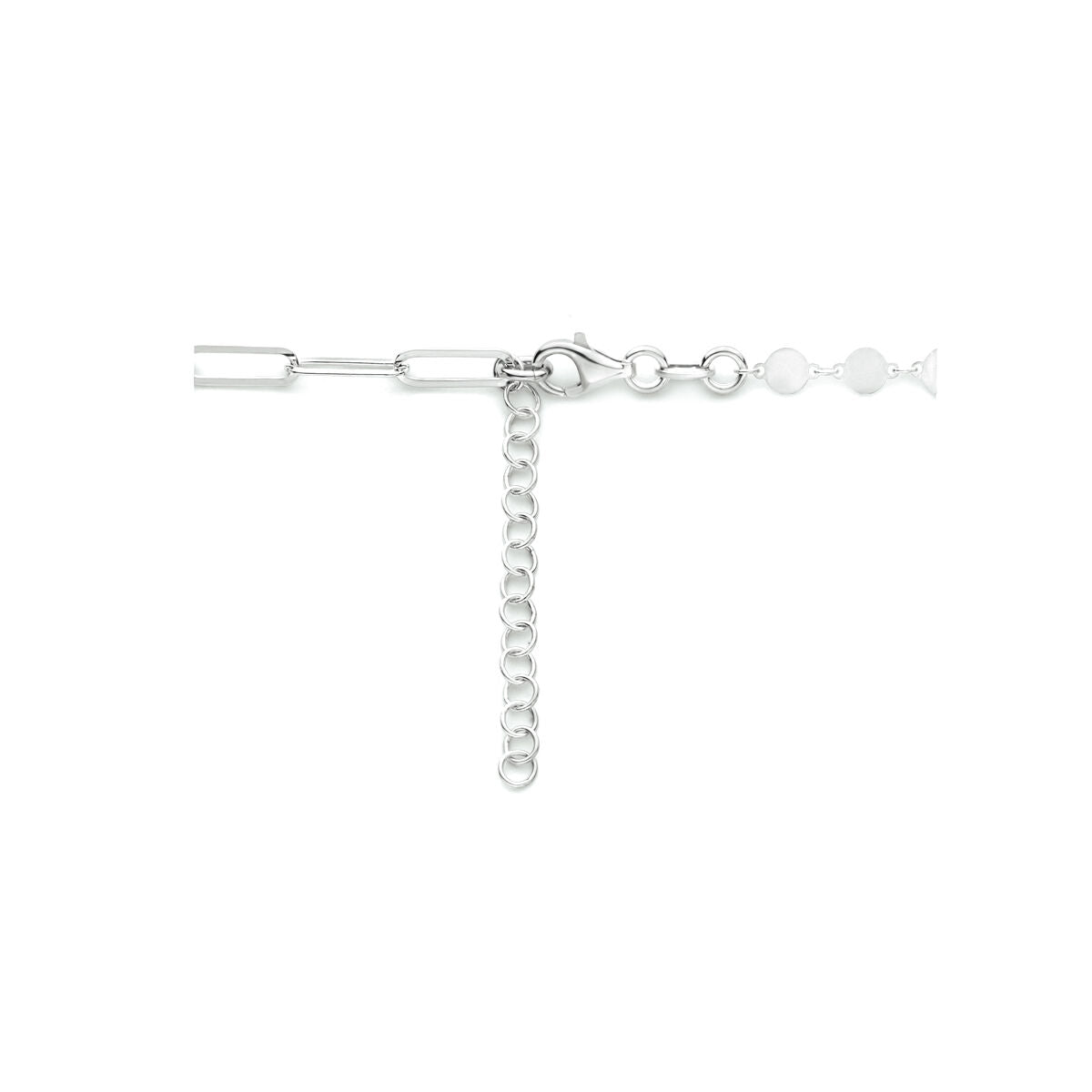 collier cœurs 40 + 4 cm argent rhodié