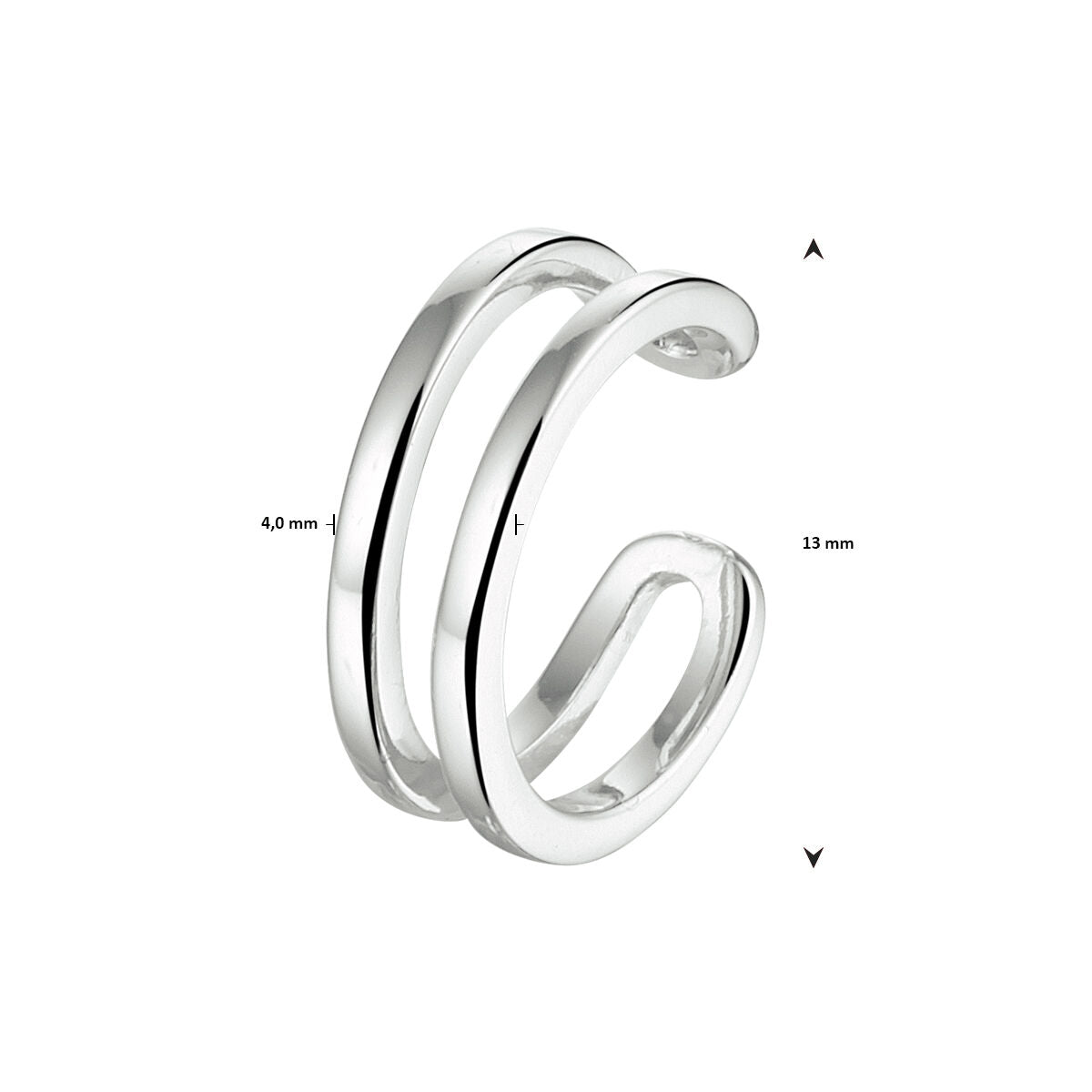 earcuff argent rhodié